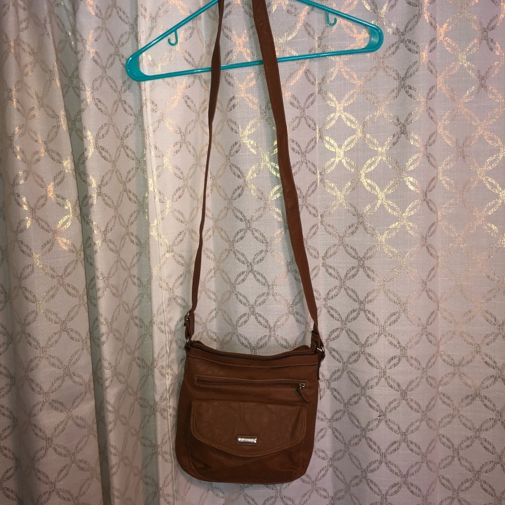 Brown leather purse